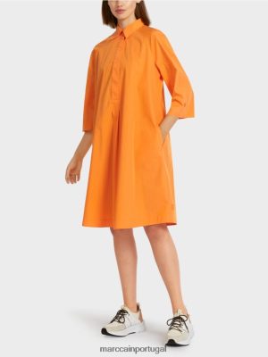Marc Cain vestido de camisa "repensar junto" laranja brilhante roupas 4P8PV0117 Marc Cain Tops
