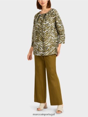 Marc Cain vestido de túnica "repensar junto" creme de pó roupas 4P8PV0982 Marc Cain Portugal