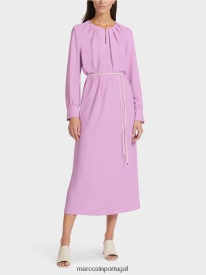 Marc Cain vestido elegante em um visual retrô lavanda rosa roupas 4P8PV0138 Marc Cain Tops